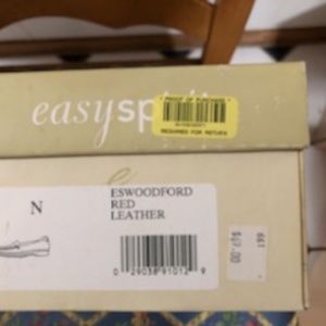ESWOODFORD RED LEATHER LOAFERS SZ 8 N